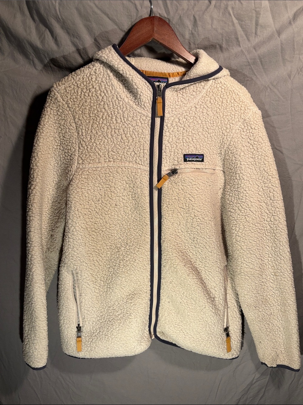 Patagonia Women’s Cream Sherpa Fleece Hoodie Jacket